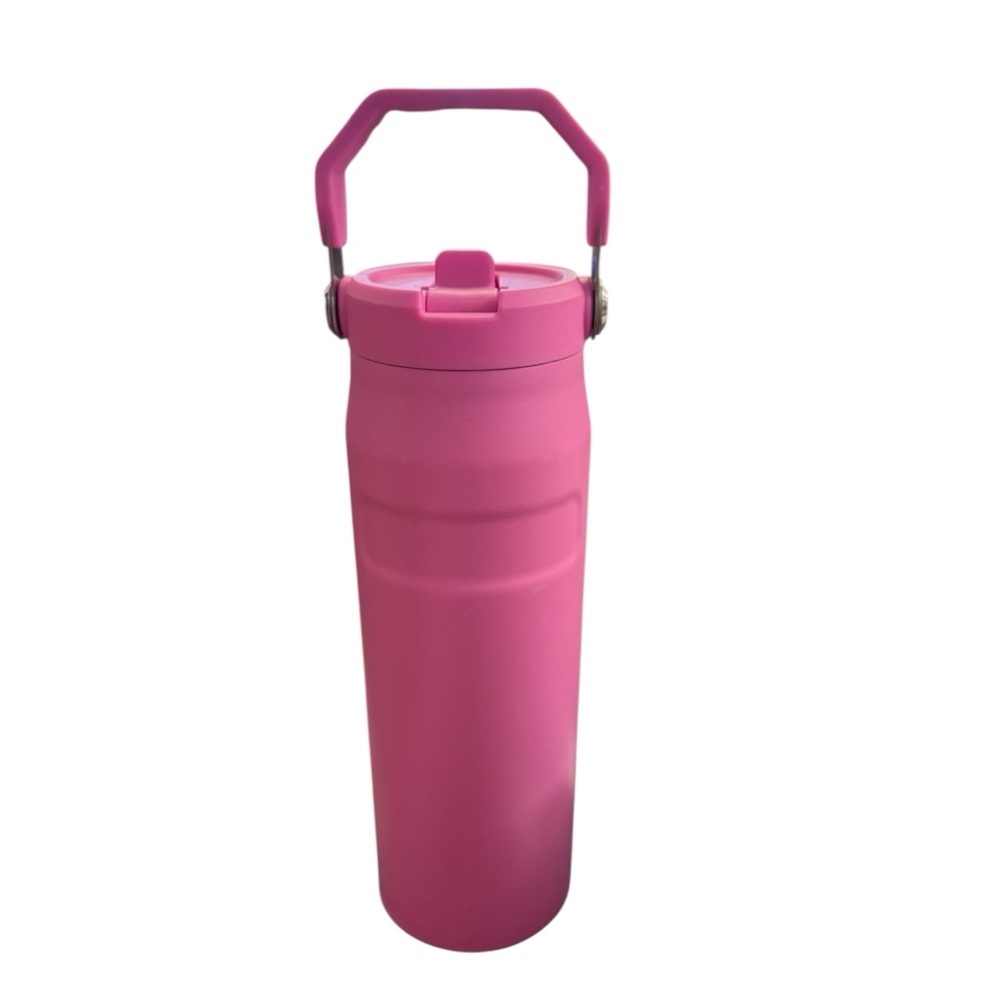 Stanley Pink Water Bottle 24oz Lid with Straw and Handle - Picture 2 of 7